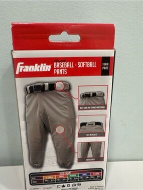 Franklin Deluxe Baseball-Softball Pants - Light Gray